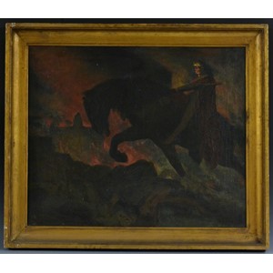 French Symbolist School (late 19th/early 20th century) Nightmare oil on canvas