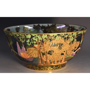 A Wedgwood Fairyland Lustre Garden Bridge pattern bowl