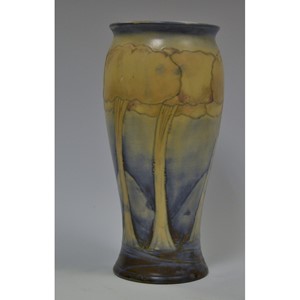 A Moorcroft salt glazed pattern Eventide slender baluster vase