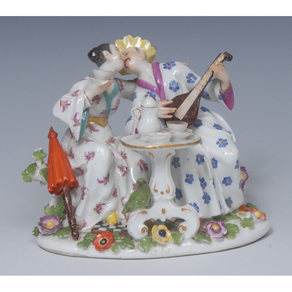 A Meissen figure group
