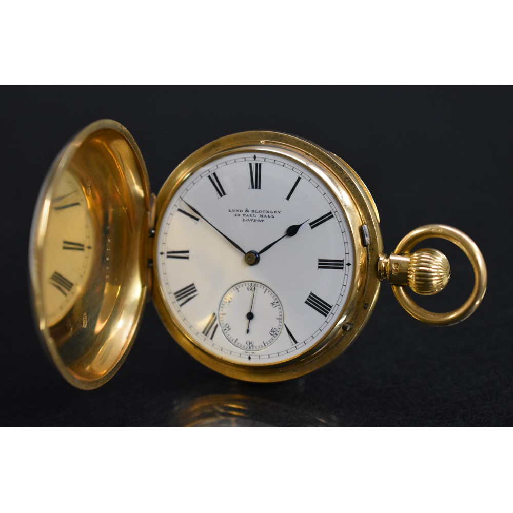 A gentleman's 18ct gold full hunter pocket watch