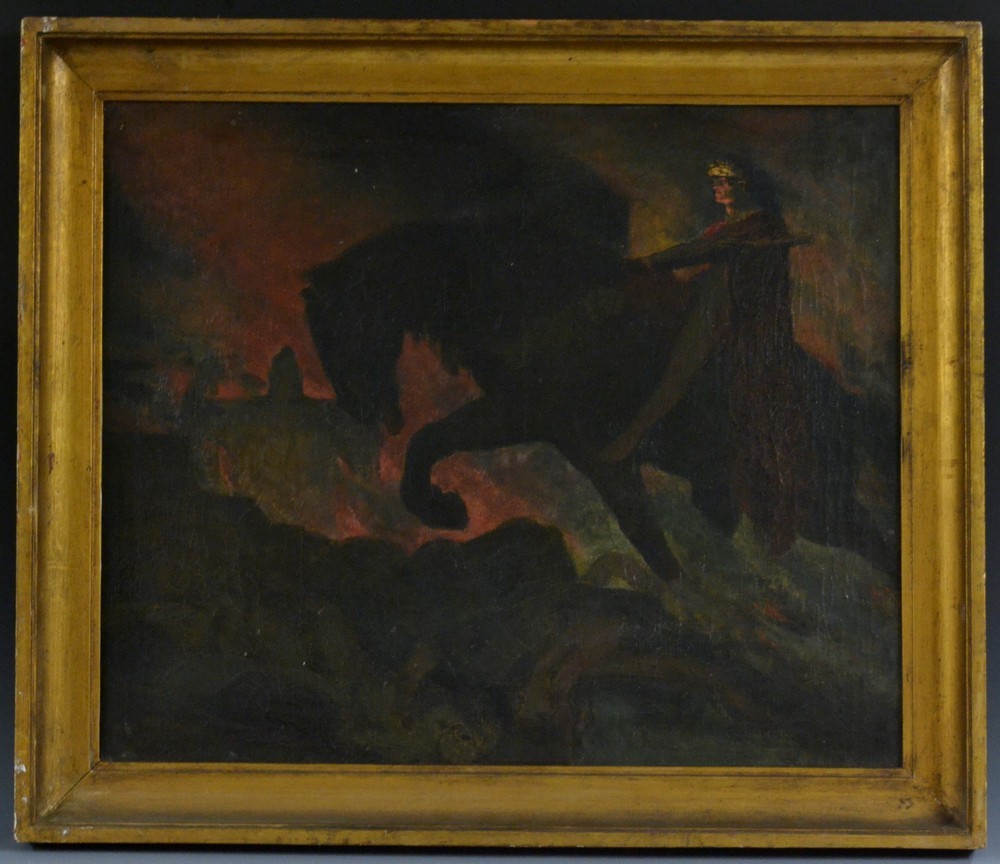 French Symbolist School (late 19th/early 20th century) Nightmare oil on canvas