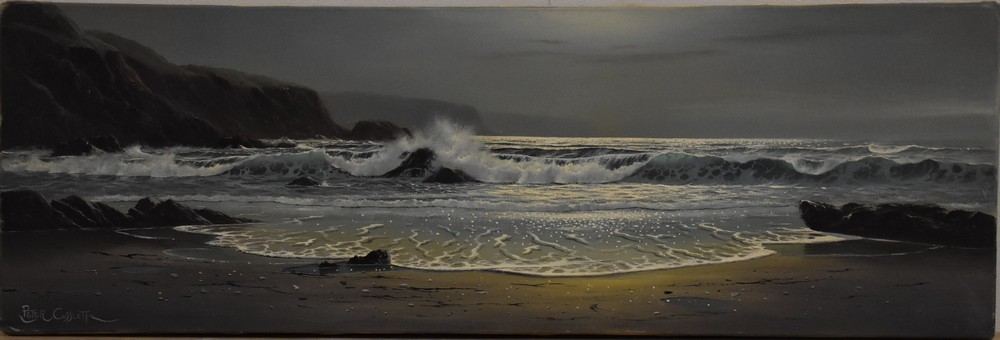 Peter Cosslett (Contemporary British school) The Cornish Coast signed
