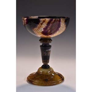 A large Derbyshire Blue John goblet