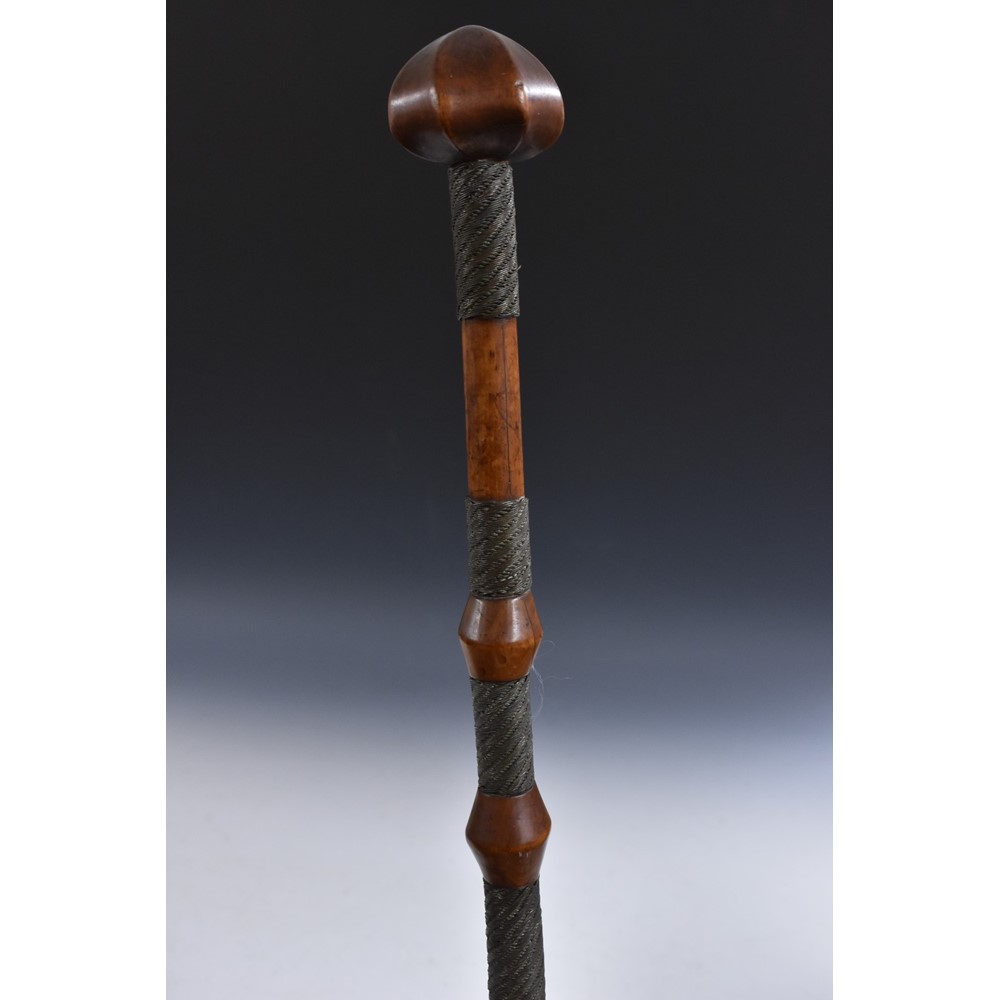 Tribal Art - a Zulu hardwood Chief's status or prestige staff