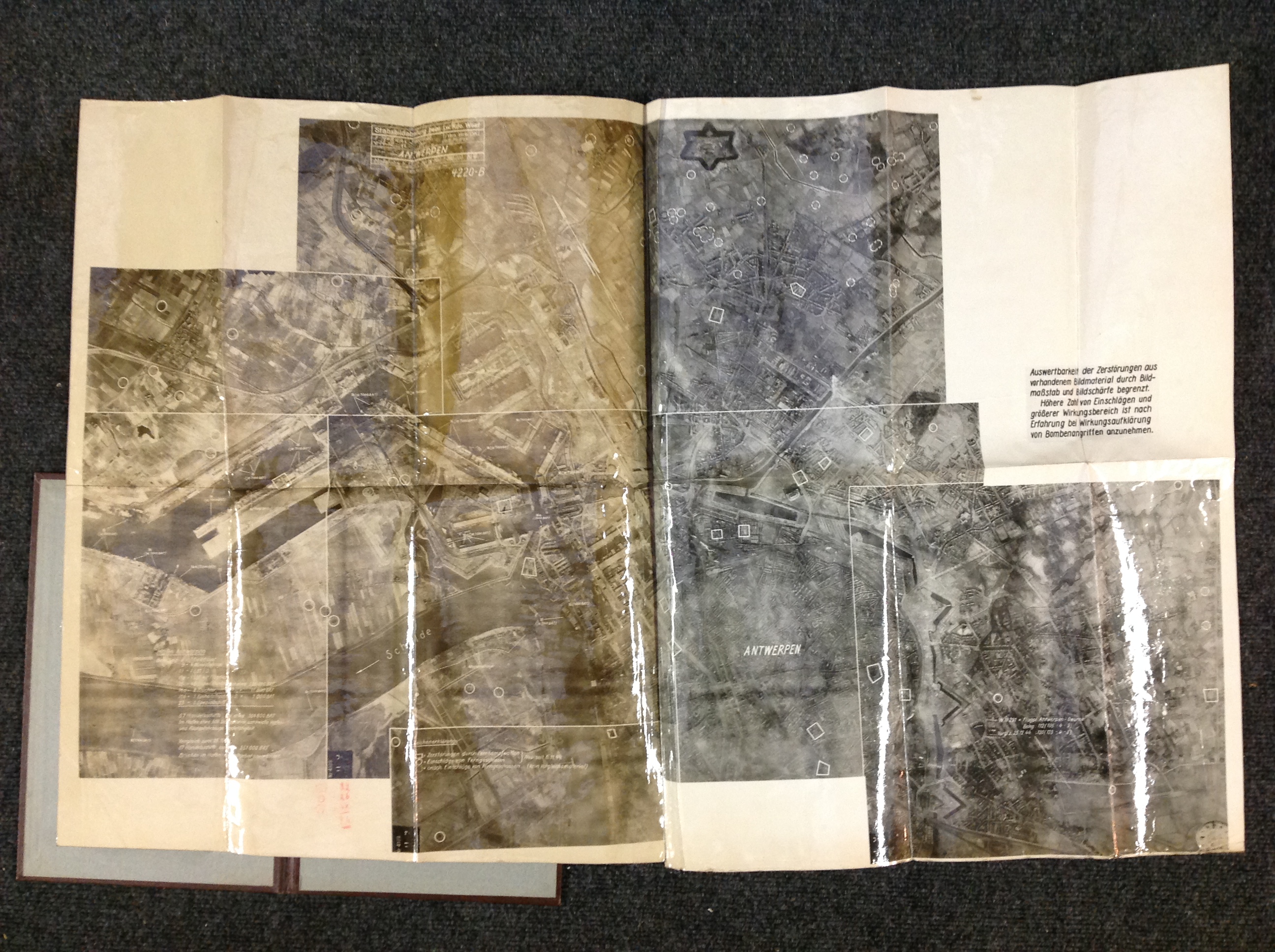 WW2 Third Reich Luftwaffe Aerial Reconnaissance photograph of Antwerp 1944