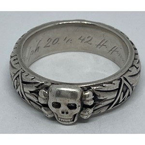 WW2 Third Reich SS Ehrenring Totenkopf Honour Ring