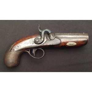 46 bore Percussion cap single barrel pistol.