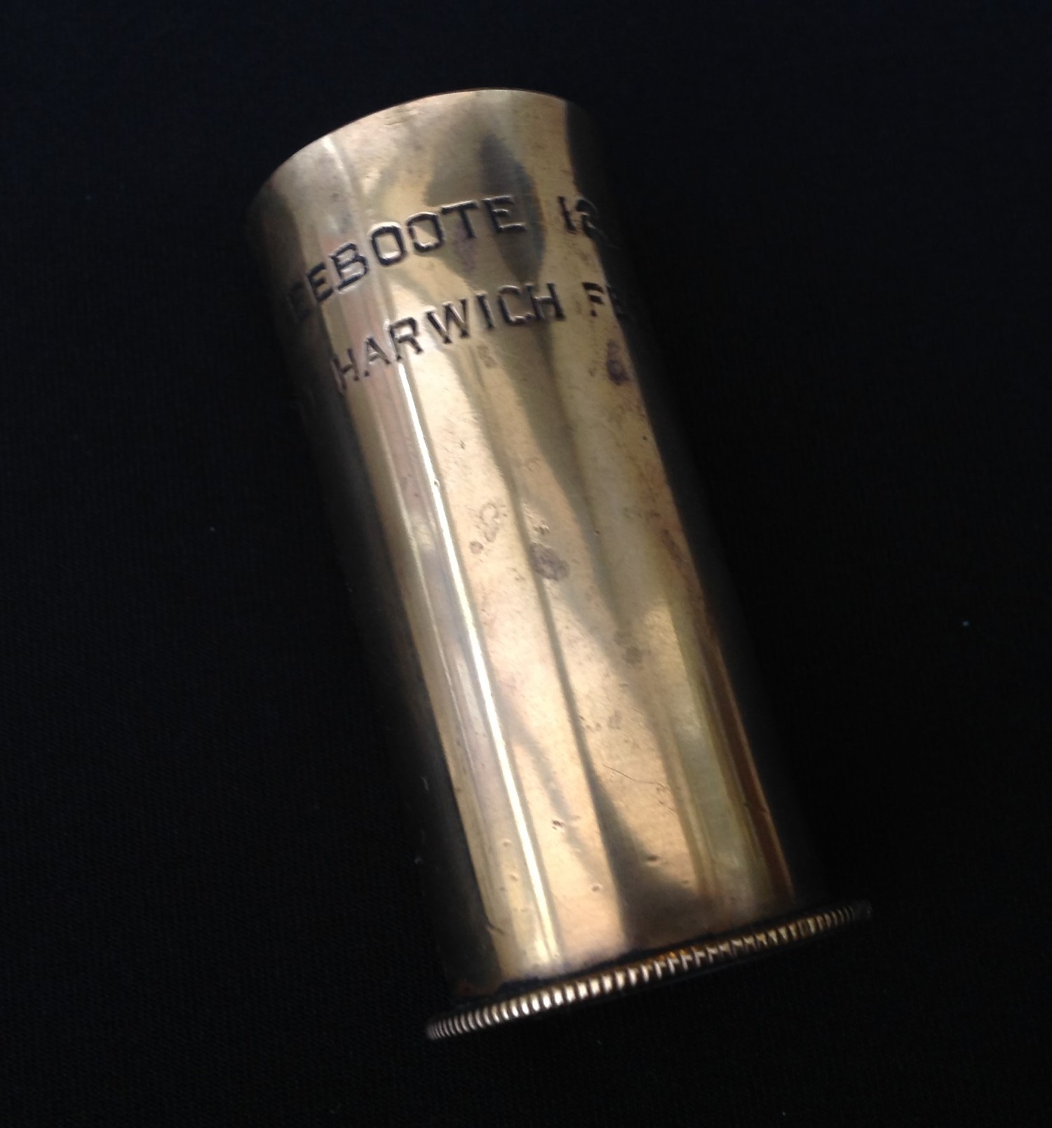 Brass Shot glass made from a WW1 German Flare Cartridge case