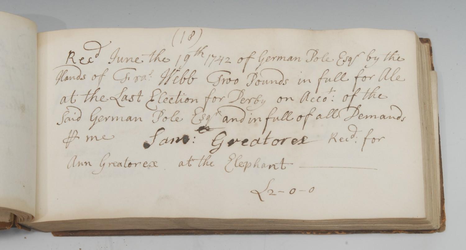 Local Interest - The Radbourne Hall Steward's Account Book, an 18th century manuscript