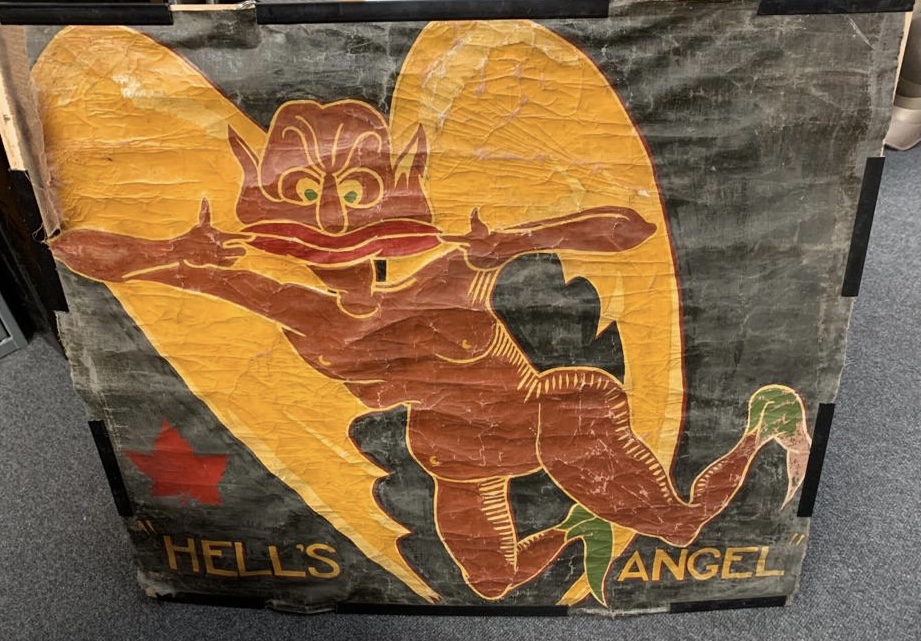 WW2 Royal Canadian Air Force Wellington Bomber Nose Art "Hells Angel".