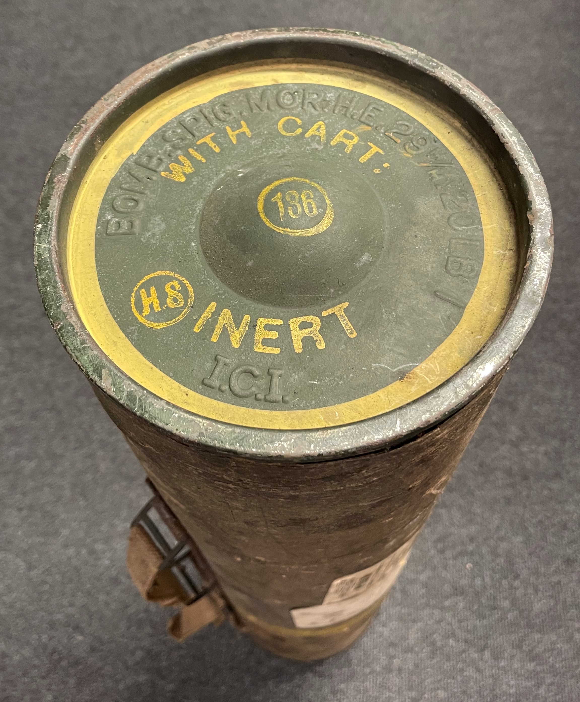 WW2 British Home Guard Transit Case for the Bomb spigot, H.E. Anti-Tank 29mm Mortar, 20lb MkI.