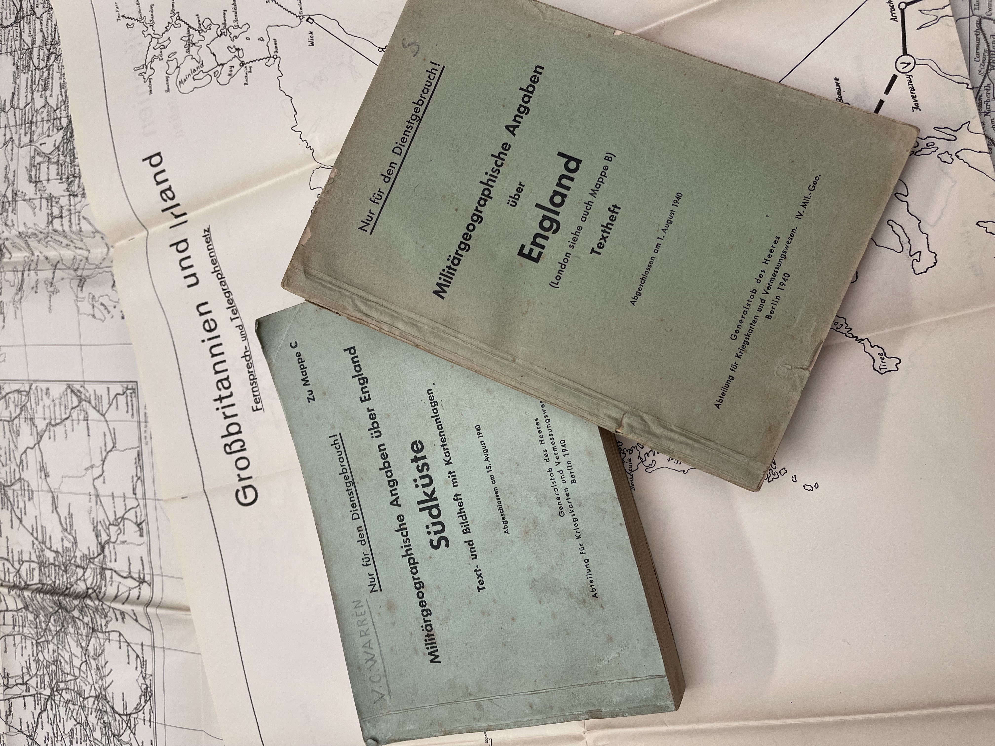 WW2 Third Reich Operation Sealion Invasion Maps of England 1940 dated