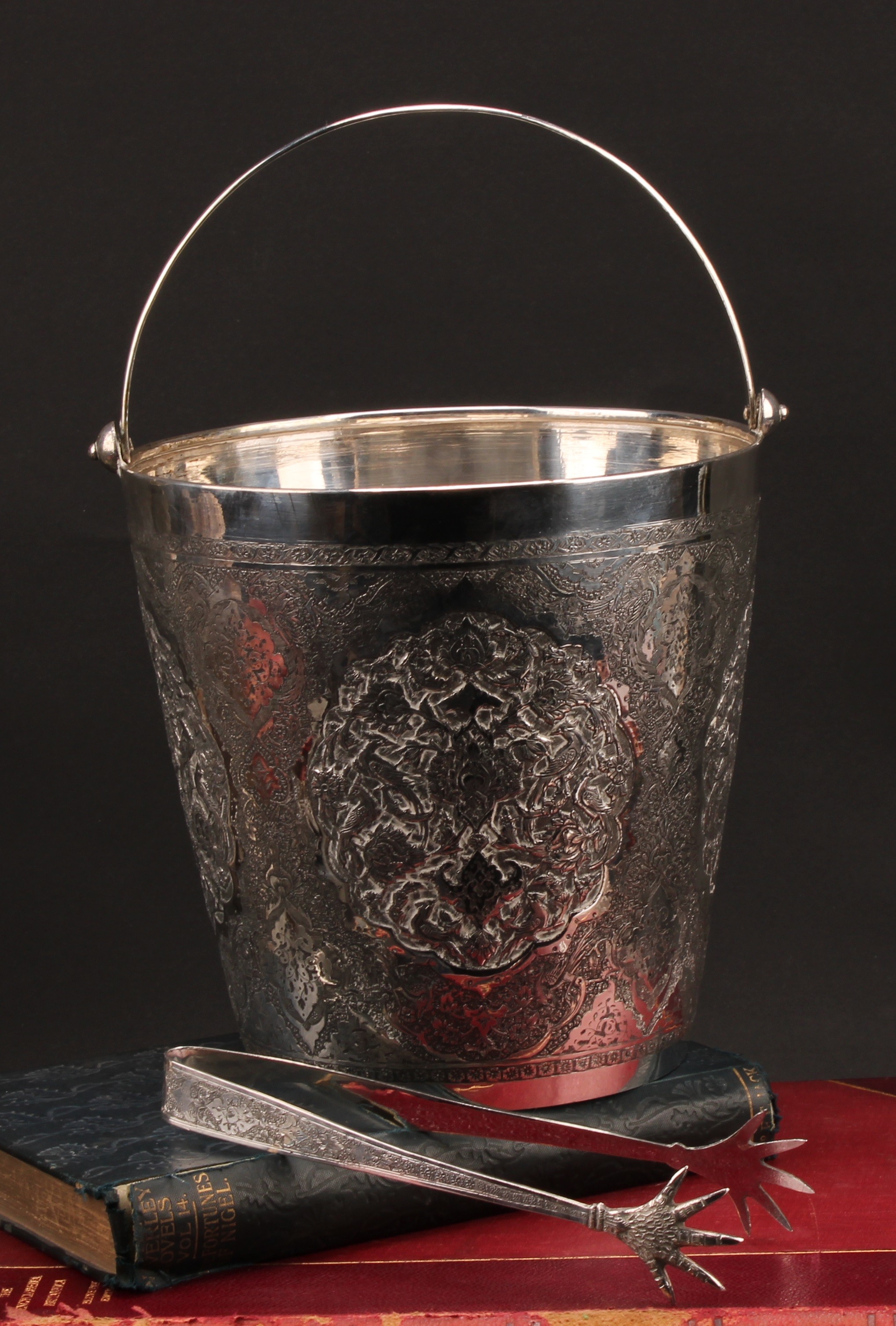 An Iranian silver ice bucket