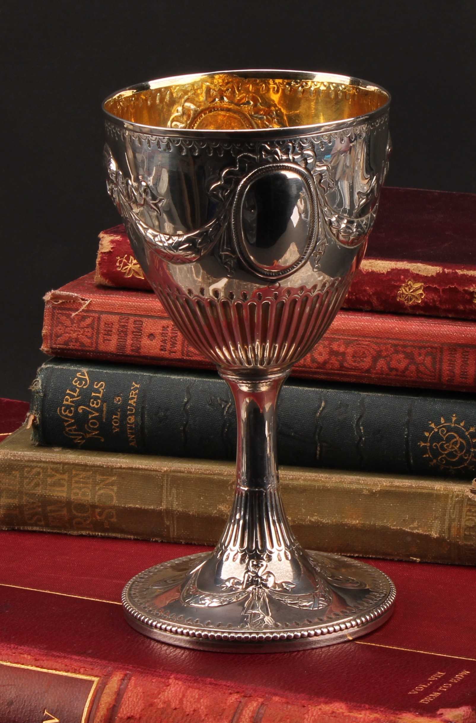 Hester Bateman - a George III silver pedestal goblet