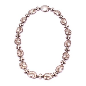 A Georg Jensen sterling silver choker necklace, from the collection Moonlight Grapes designed by Harold Neilson