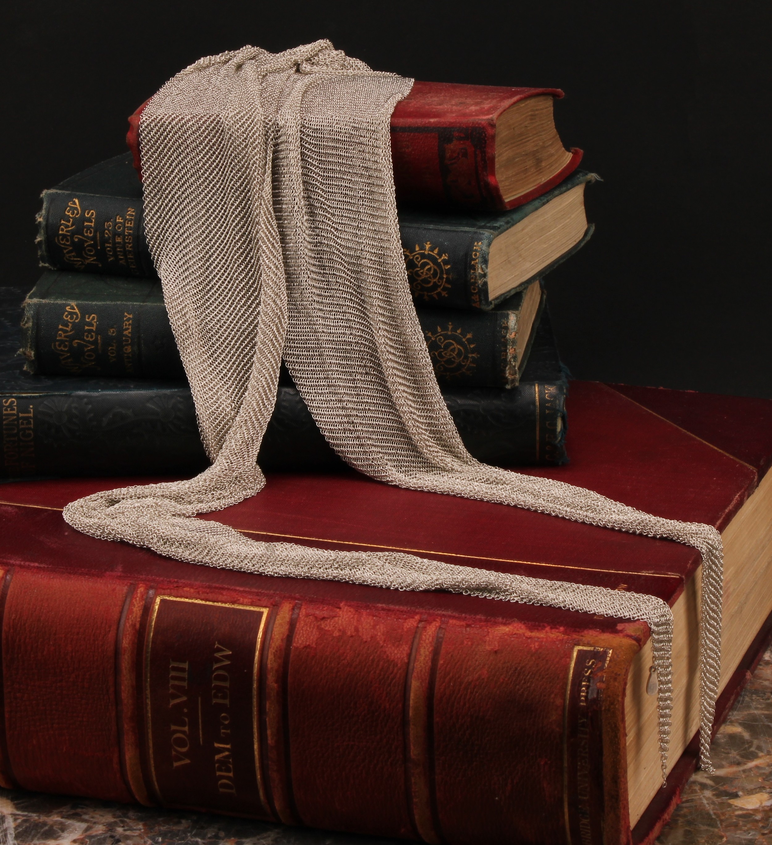 An Elsa Peretti for Tiffany & Co, sterling silver woven mesh necklace scarf