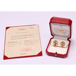 Cartier - The iconic Trinity design stud earrings, with tricolour knot design