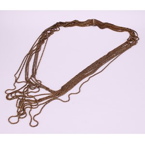 A vintage Christian Dior gilt metal nine-strand necklace