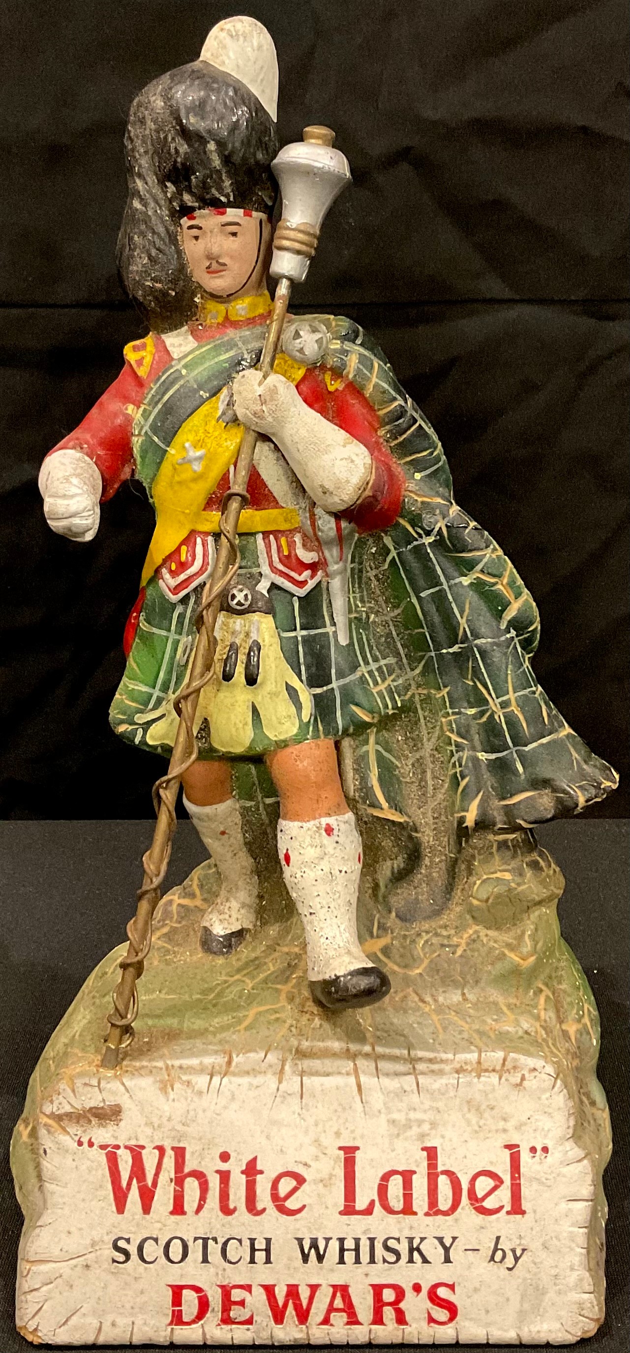 A shop/bar display figure, Dewar's White Label Scotch Whisky