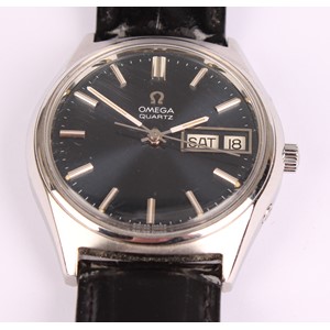 Omega - stainless steel day date wristwatch. ref 196 0065. 5491
