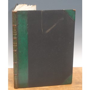 Book – Uranian interest: Chubb (Ralph Nicholas, 1892-1960), The Secret Century: or Tales of Vision, 1sr and only edition, Wolverton Hants., Fair Oak, Kingsclere, published by the author n. d. (1939) number 18 of only 37 printed, small folio (15 x 11 in/38 x 26cm), 61 leaves printed verso only, designed, illustrated and lettered by the author on Barcham Green land made paper, 60 lithographic illus., bound by G Frewin in half green Niger Morocco over black Sundour cloth boards, 5 raised bands and gilt titles to spine, bkplt. Nicholas Wilde (1)