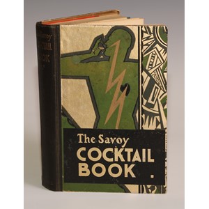 Craddock, Harry, The Savoy Cocktail Book, illustrated by Gilbert Rumbold, 1st Edition, Constable & Company Ltd, London  1930,  decorated endpapers, original black cloth-backed pictorial boards in pale gold, green, grey and black, 8vo; Friends of Wine Short Guide to Wine (2)