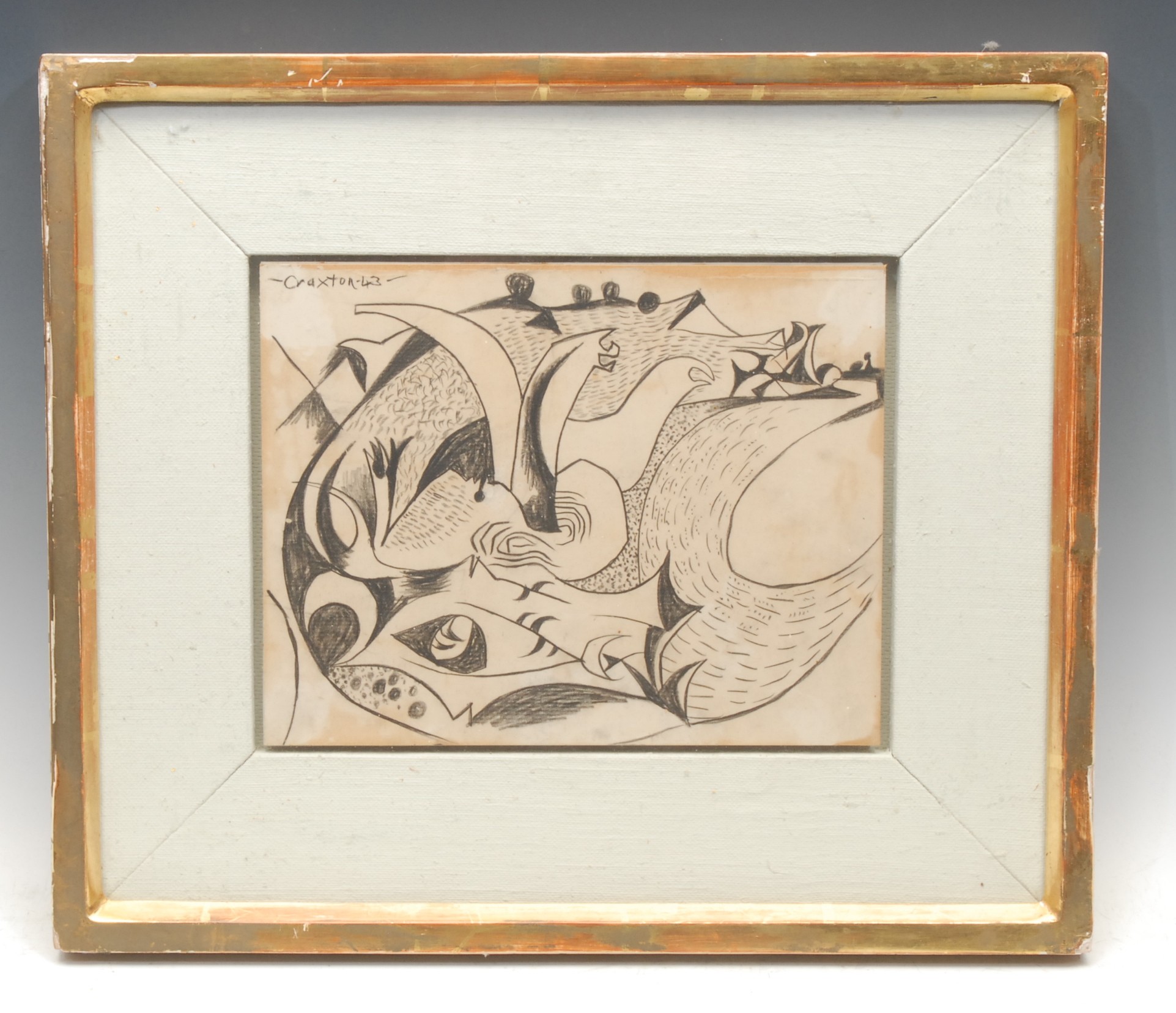 John Craxton (1922-2009)  Tree Root  signed, dated 1943, pencil sketch, 18.5cm x 23.5cm