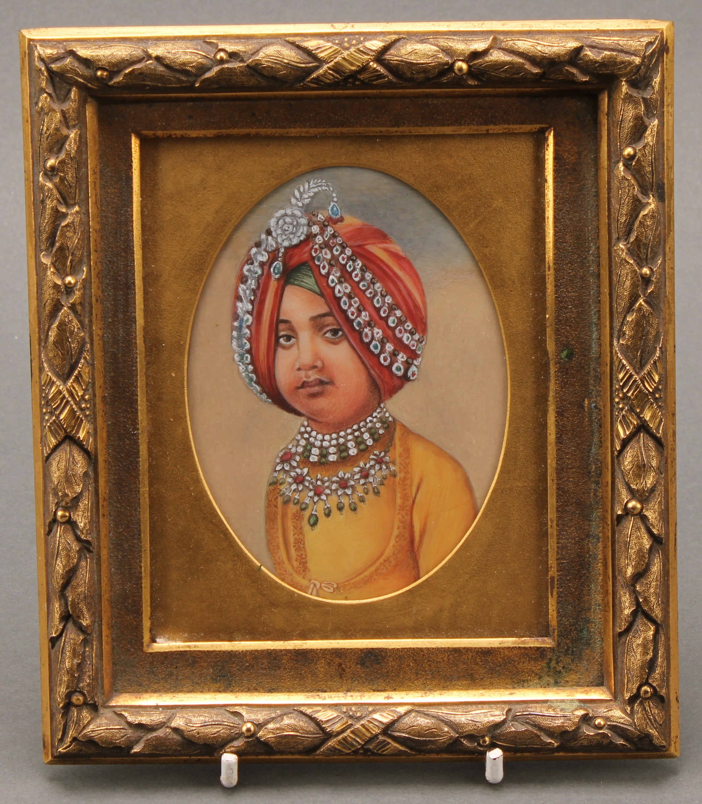 Portrait Miniature - English School (Raj Period), Portrait of Duleep Singh as a Young Man, unsigned, gouache on ivory, 9cm x 6.5cm  Ivory Submission Reference 6AX34XT8