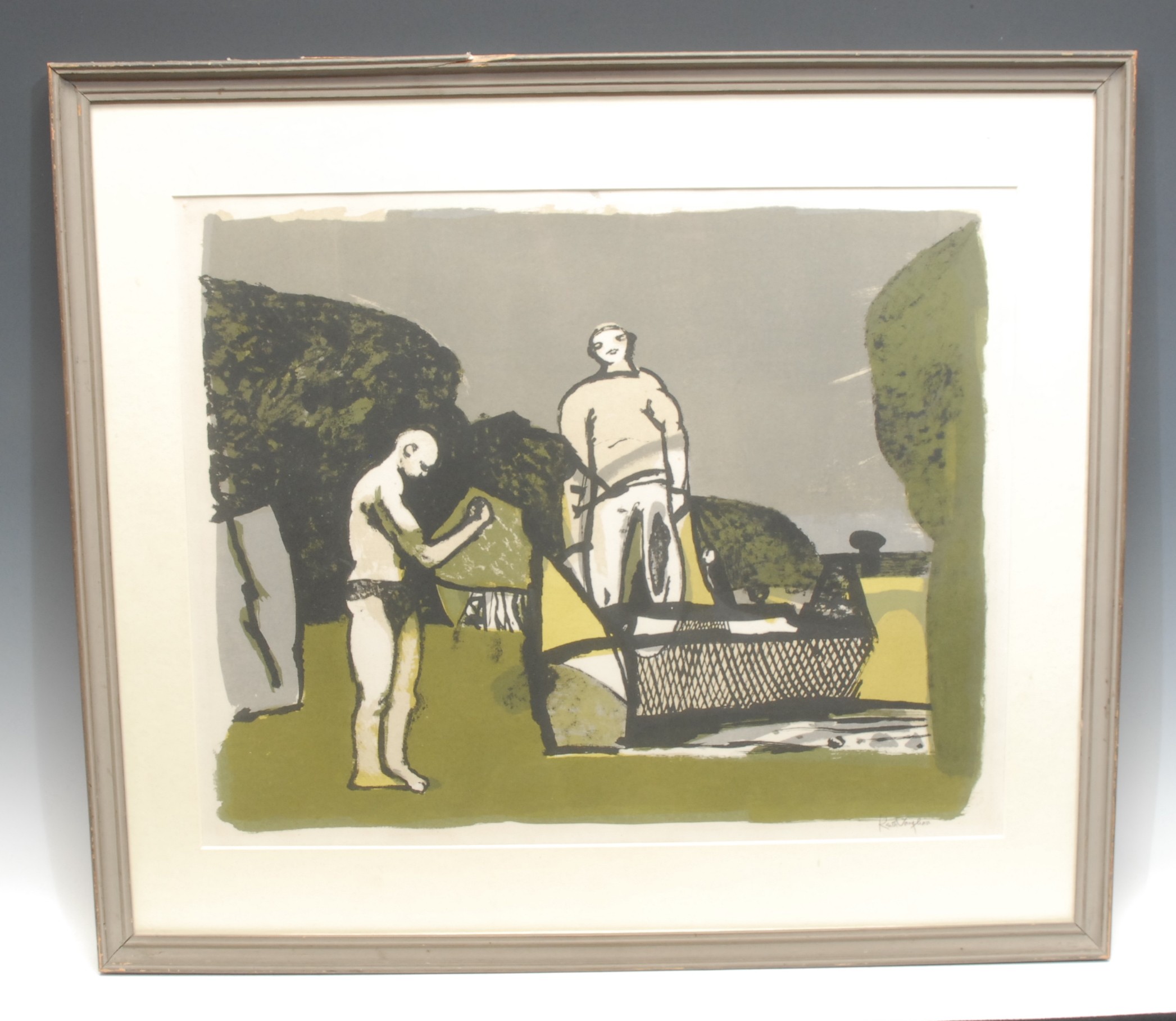 Vaughan  (1912 - 1977), Bathers at Finistere, lithograph, signed in pencil. 38cm x 47.5cm