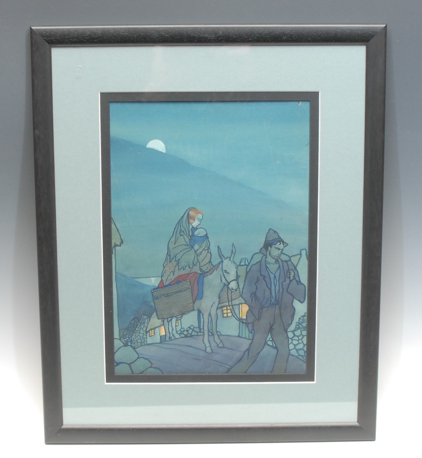 Micheál Mac Liammóir (1899 - 1978) Flight Into Egypt signed, gouache, 30.5cm x 22cm