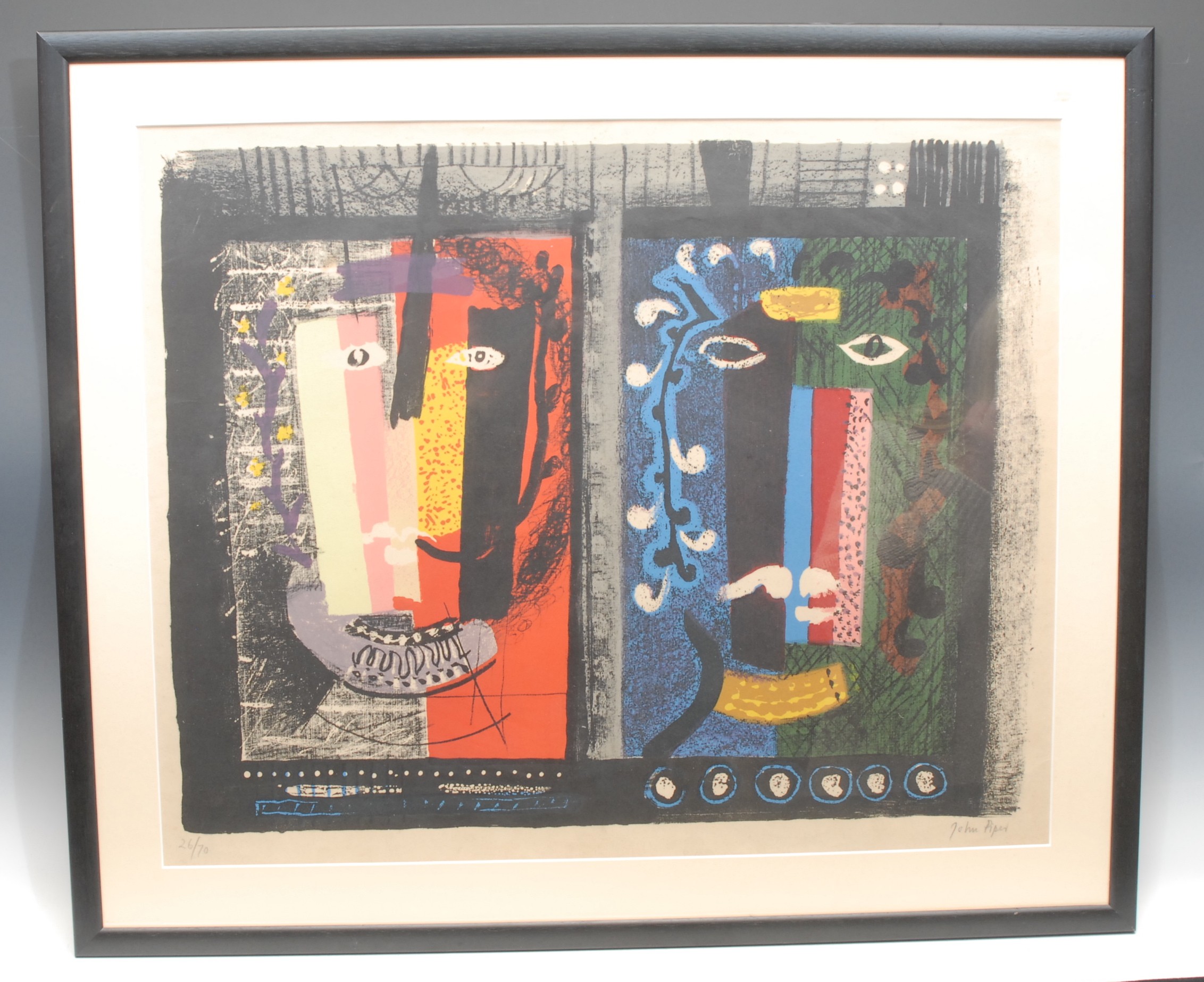 John Piper (1903-1992)  Foliate Heads 2  signed, 26/70, lithograph, 52cm x 66cm
