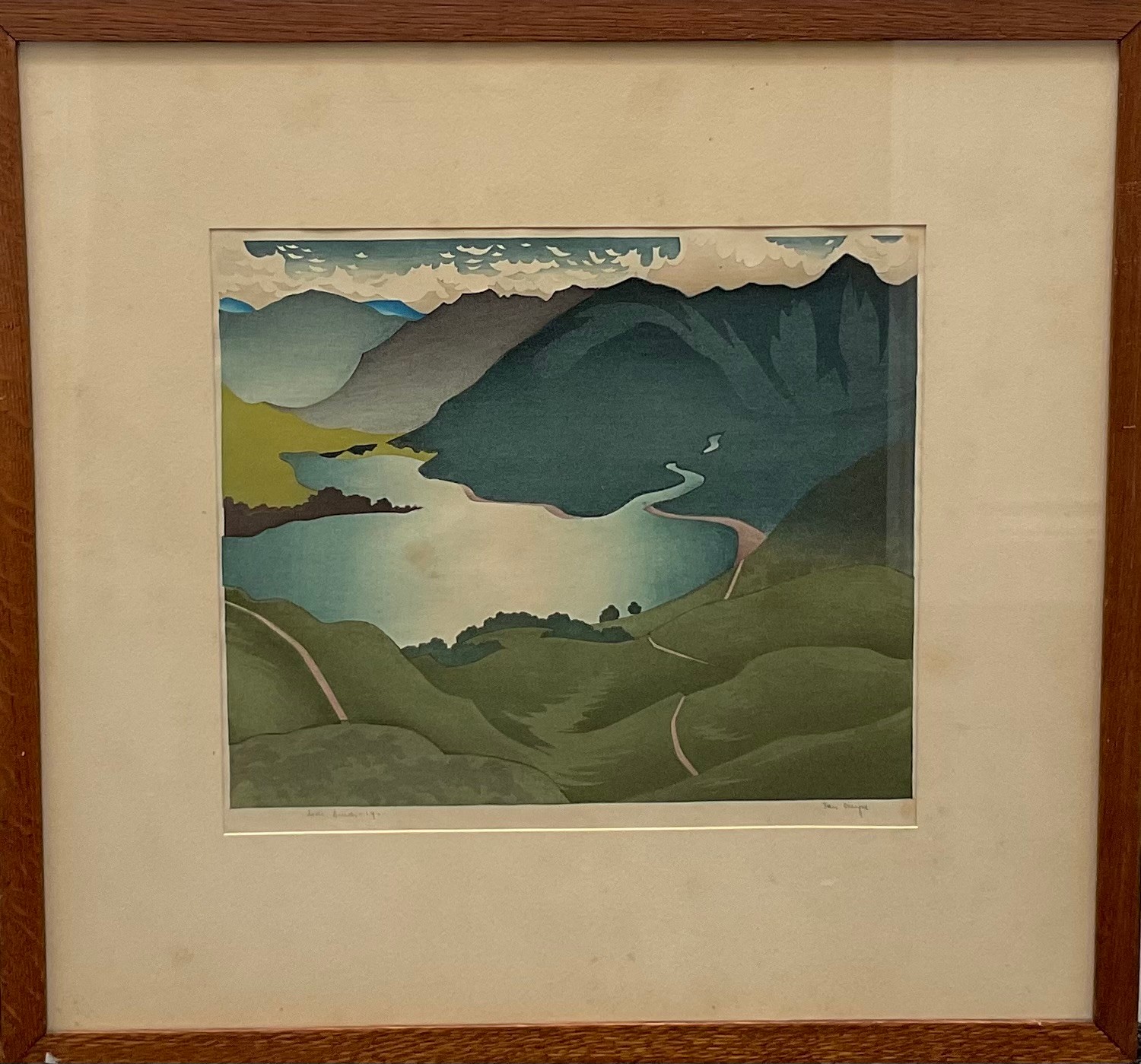 Ian Cheyne  (1895 - 1955), Loch Duich 19, colour woodcut, signed and titled in pencil, 29cm x 33cm