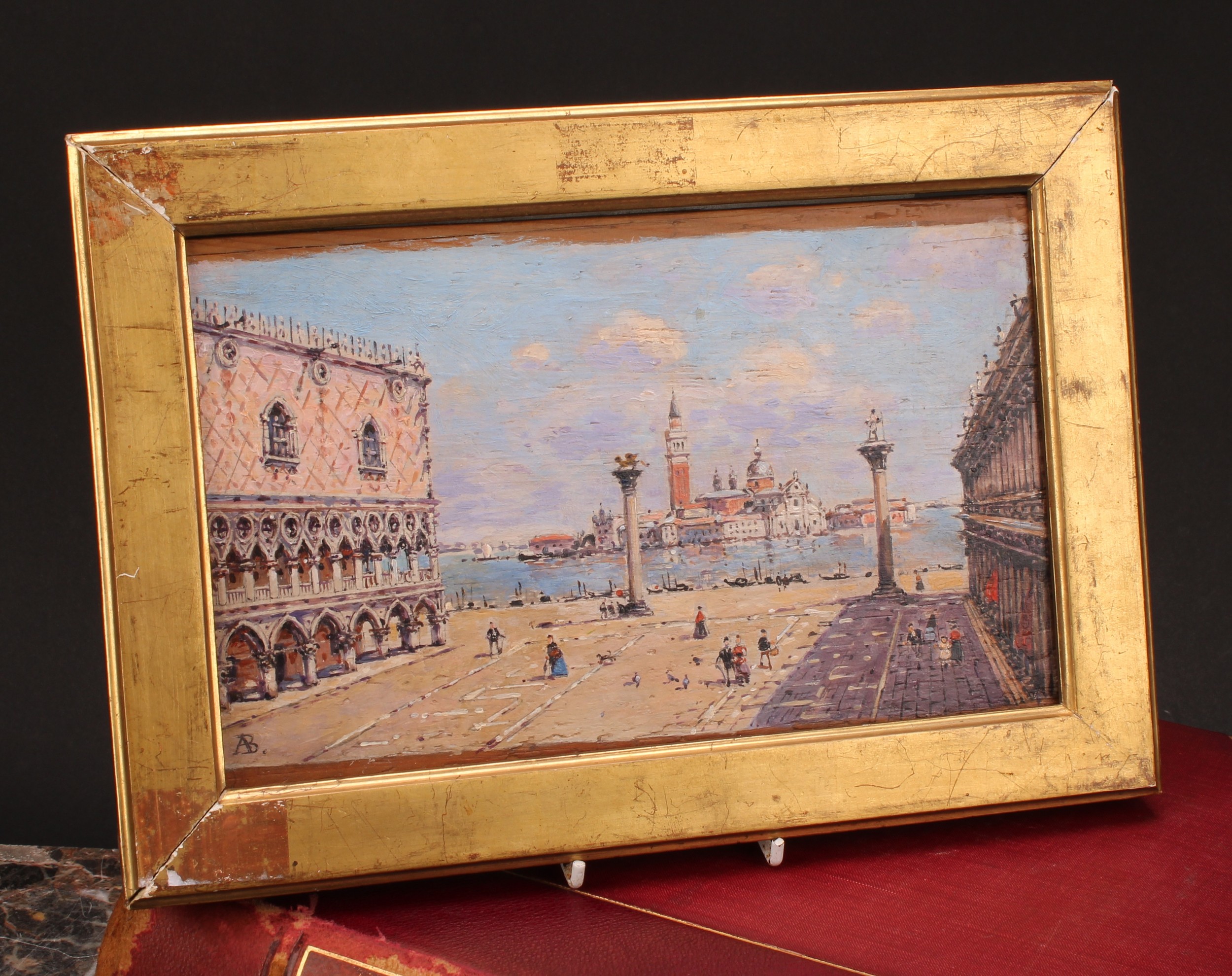 Antonietta Brandeis (Antonie Brandeisová) (1848–1926) The Grand Canal, Venice signed with initials AB, oil on panel, 13.5cm x 23cm