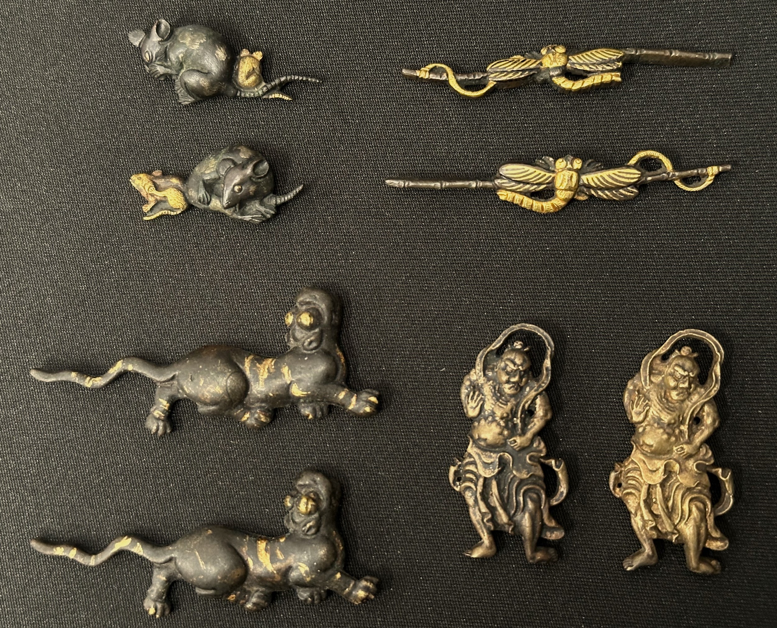 Japanese Sword Menuki Collection comprising of four pairs of Menuki. (8)