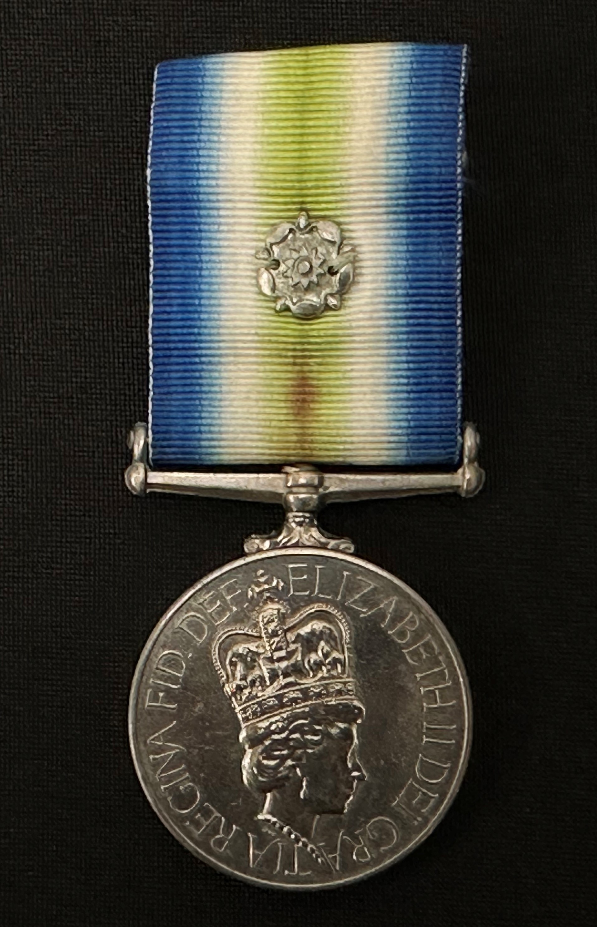 ERII South Atlantic Medal with Rosette to ribbon to Mem (M) 1 SF Hastings D162453K, HMS Invincible. Complete with original ribbon and pin.
