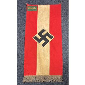 WW2 Third Reich Hitler Jugend Landjahr Banner. Multipart construction. Single sided. Size 108cm x 48cm