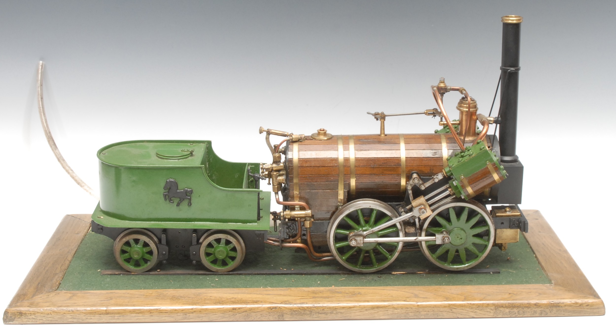 Railwayana & Model Trains - a 3 1/2 inch gauge live steam locomotive and tender, in the style of Rainhill (LBSC's take on Stephenson's Rocket) and Canterbury Lamb (Robertson & Co. for Canterbury & Whitstable line, 1830), 46cm long overall