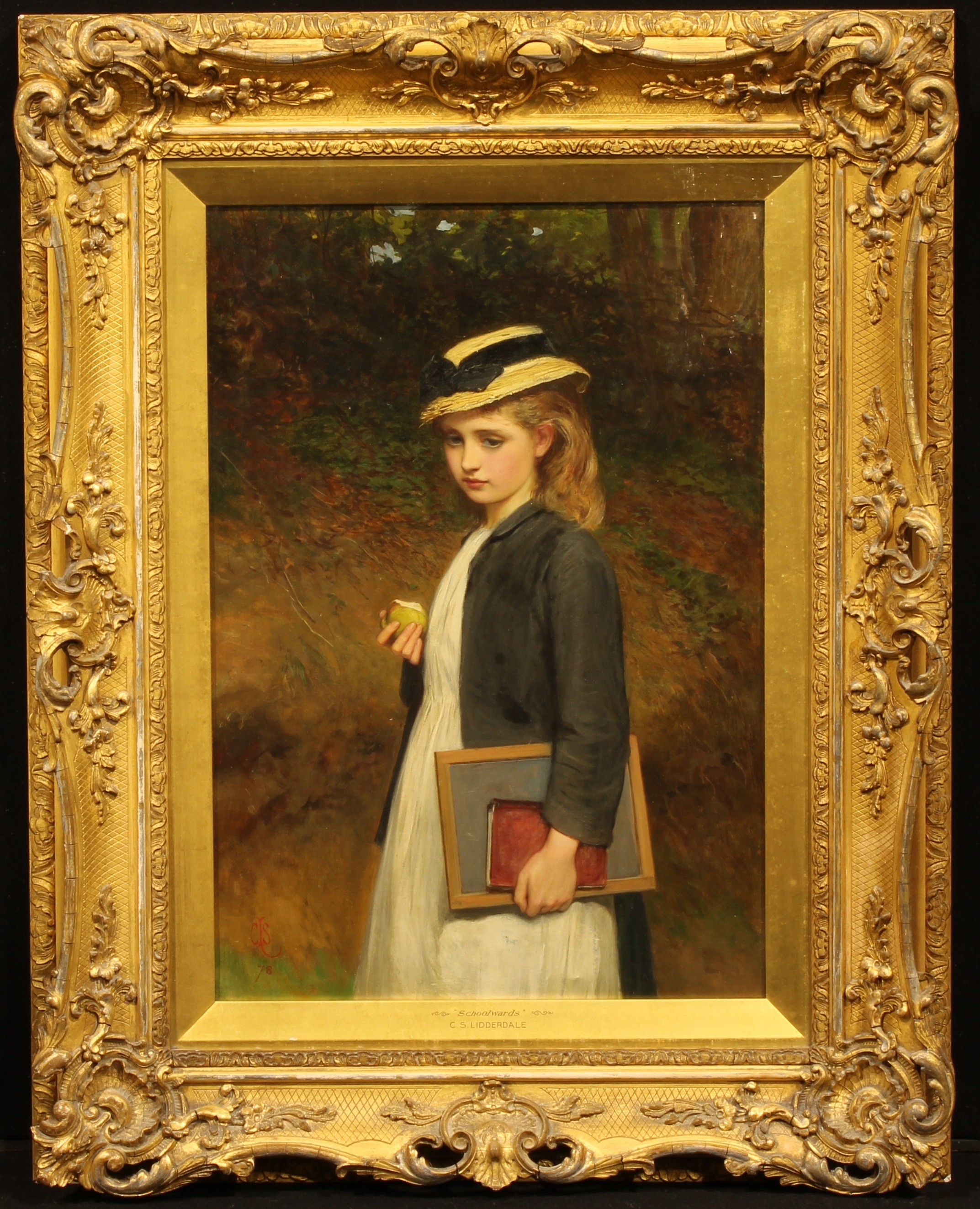 Charles Sillem Lidderdale (1831 - 1895) Schoolwards  signed with initials, dated 1878, oil on canvas, 57cm x 39cm