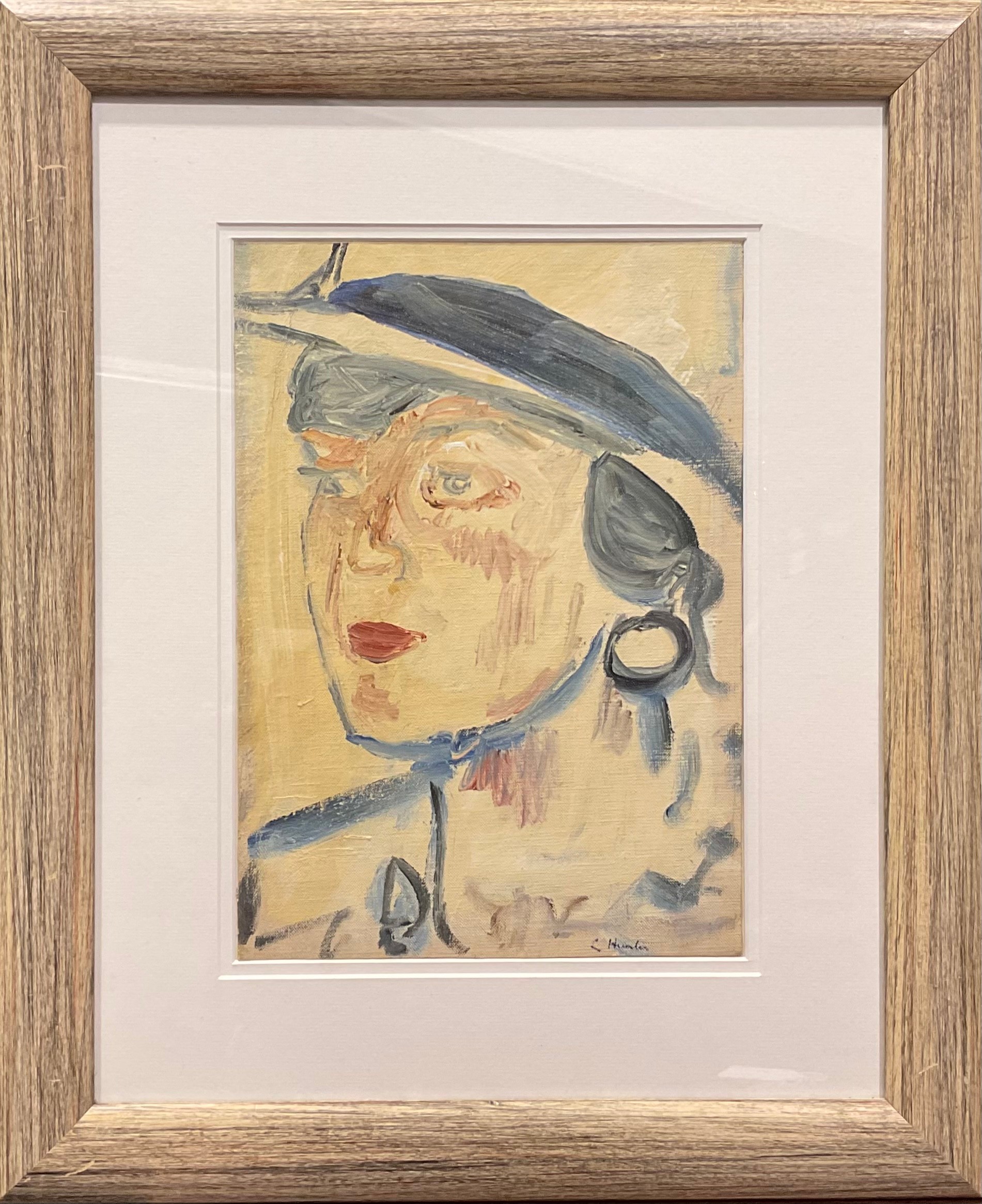 George Leslie Hunter (Scottish, 1879-1931) Portrait of a Young Woman, signed, oil on board, 35.5cm x 25cm