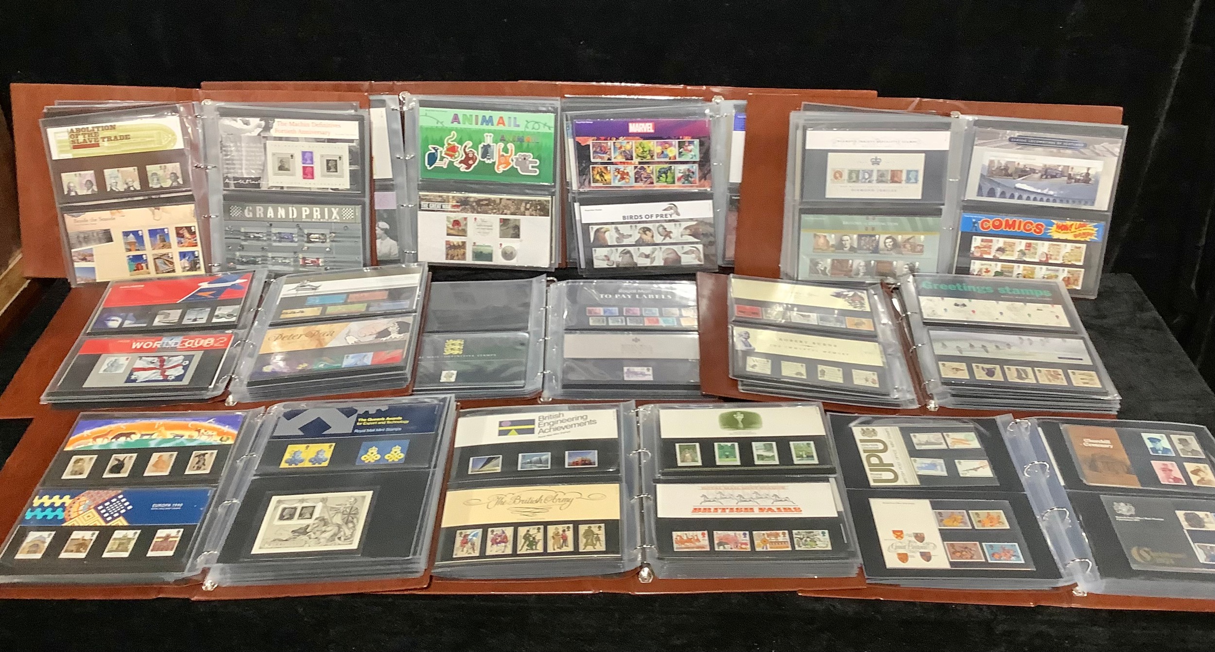 Stamps - QEII 1971 - 2019 presentation pack collection in ten binders, appears complete, f/v approx £2500