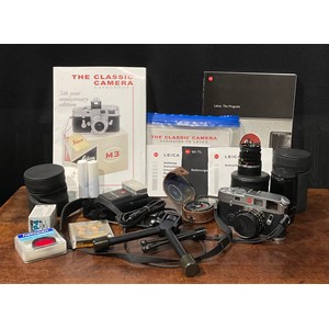 Photography - a Leica M6 TTL silver body camera; a Leica 35mm f2 Summicron-M ASPH lens; a Leica 90mm f2.8 Elmarit-M lens; a Leitz Wetzlar 50mm f2 Summicron lens; a Leica SF20 flash; a Weston Master II Universal Exposure Meter; an assortment of accompanying paraphernalia