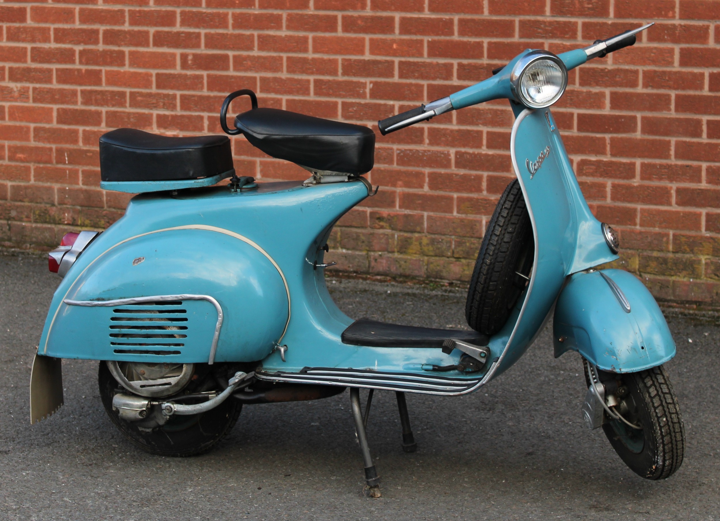A 1960's Piaggio Vespa 150 motor scooter, 150cc, in blue, odometer reading 46km, with one key  Reputedly previously imported from Pakistan in the 1990's by an Ex Pat, the scooter has not been registered in the UK and has no vehicle documentation.