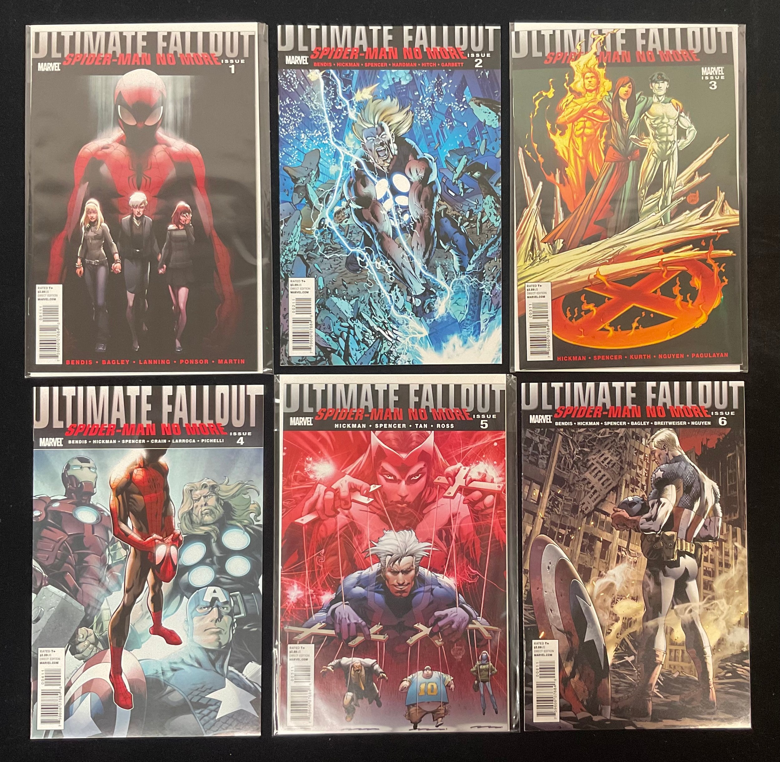 Ultimate Fallout #1-6 (2011) 1st appearance of Miles Morales as Spider-Man. Key Modern age Marvel comic. (6)