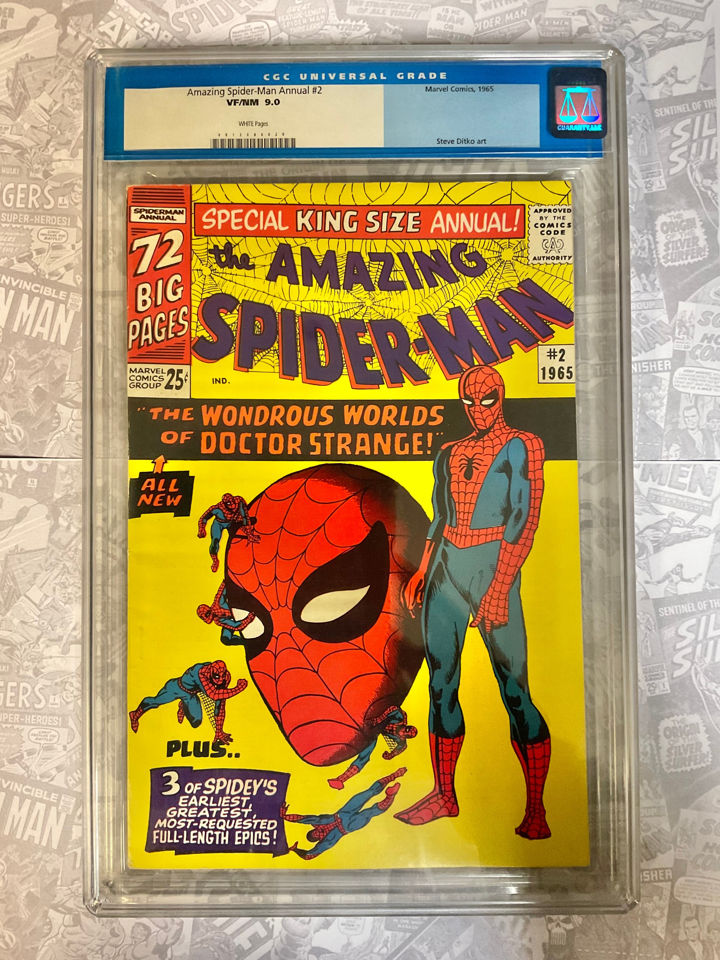 Amazing Spider-Man Annual #2 (1965) CGC Graded 9.0 VFN/NM. Steve Ditko artwork. Silver age Marvel Comic.