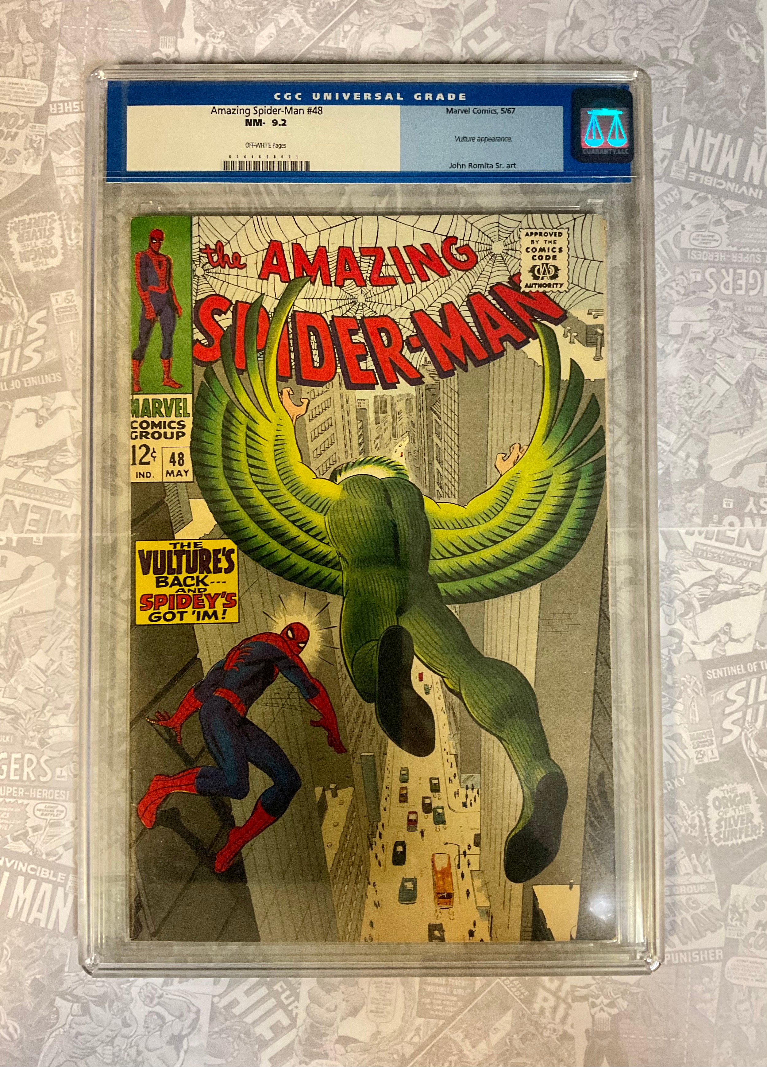 The Amazing Spider-Man #48 (1967) CGC Graded 9.2 NM-. John Romita Snr Artwork. Silver age Marvel Comic.