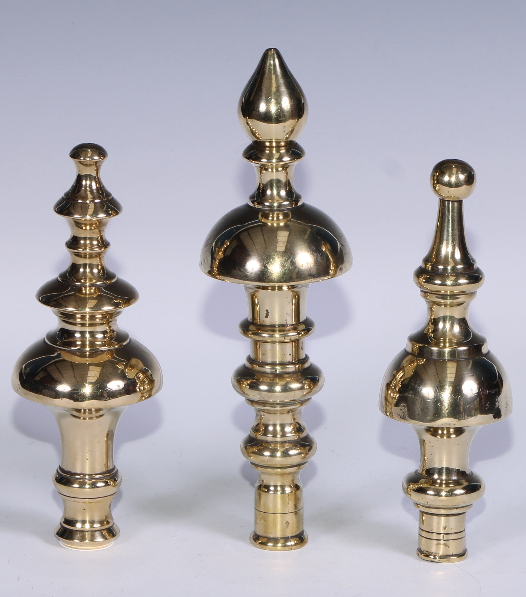 Masonic/Friendly Society Interest - a 19th century West Country brass friendly society pole head, 21.5cm high; others, similar (3)