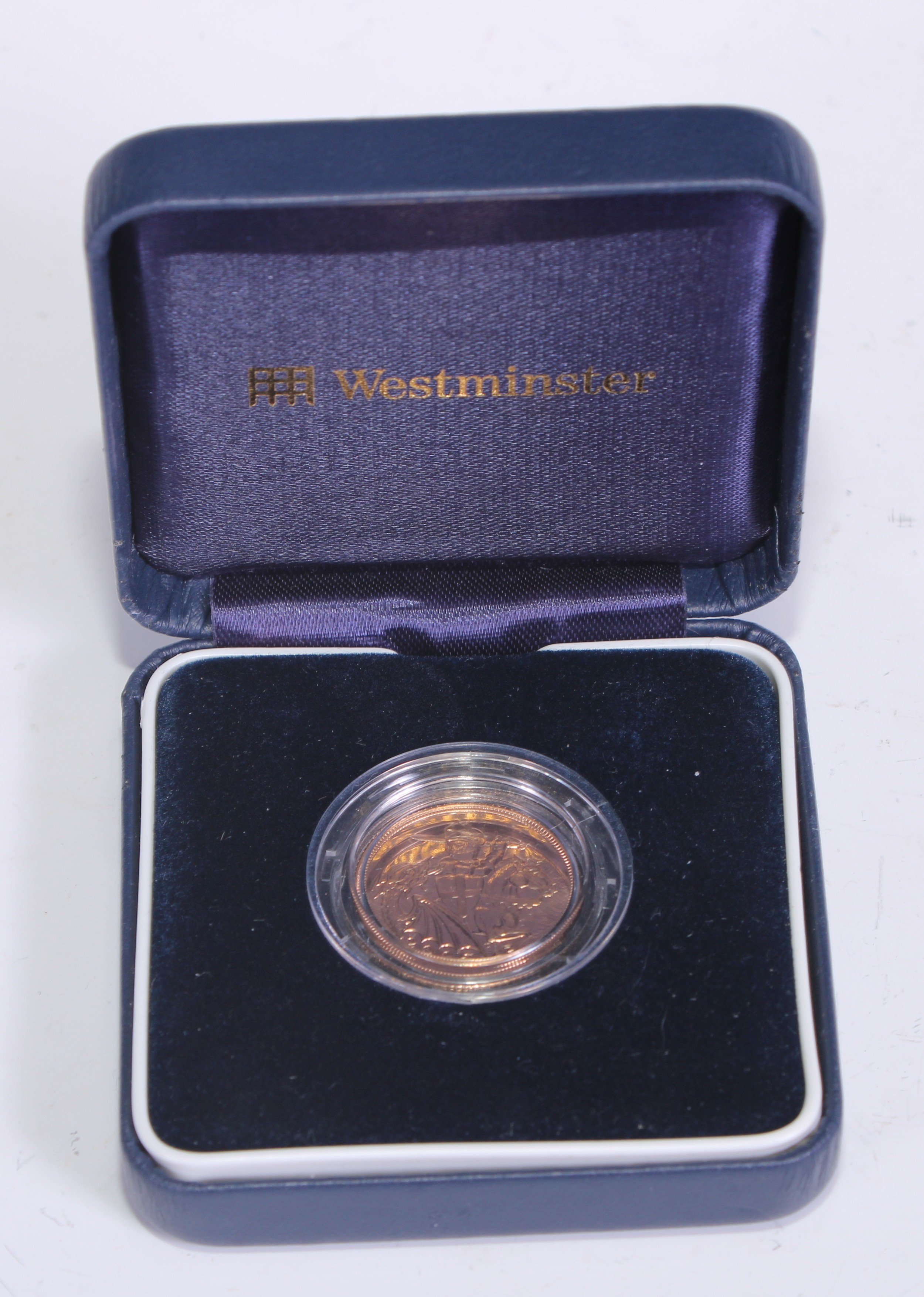 An Elizabeth II gold proof sovereign, 2005, capsulated, certificate, boxed