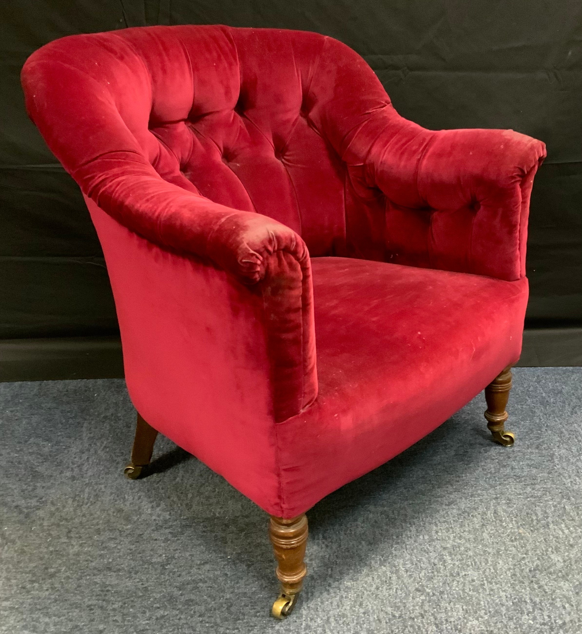 A Howard & Son Victorian mahogany side chair, c.1870