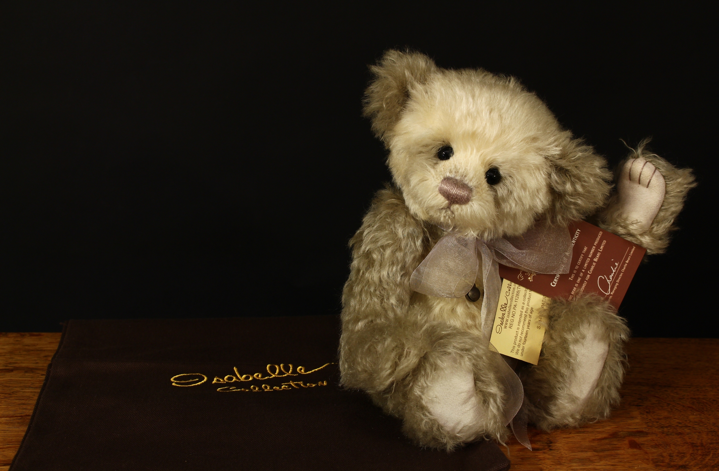 Charlie Bears/Isabelle Collection SJ4408 Patsy Panda teddy bear, from the 2009 Isabelle Collection, 29cm high with tags and protective bag, Limited Edition No.155 of 250